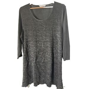 Peter Nygard 3x Black‎ Lace Sheer Blouse Plus Whimsigoth Vamp Romantic Witchy